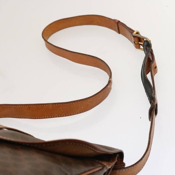 CELINE Macadam Canvas Shoulder Bag Pvc Brown - Picture 8 of 13